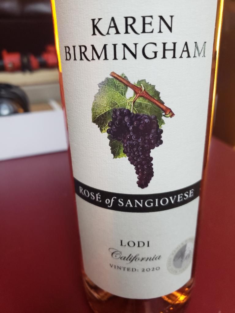 2020 Karen Birmingham Sangiovese Rosé, USA, California, Central Valley