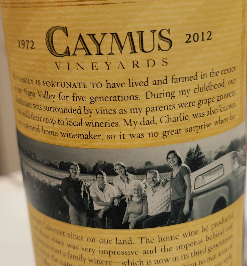 2012 Caymus Cabernet Sauvignon 40th Anniversary - CellarTracker