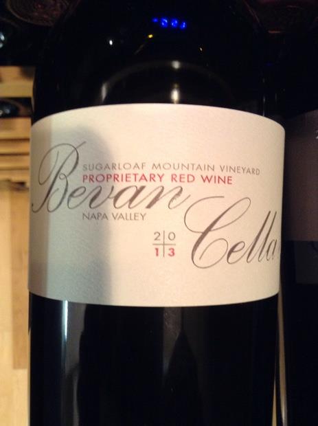 2013 2014 Bevan Cellars Red Wine Cabernet Sauvignon Winebid