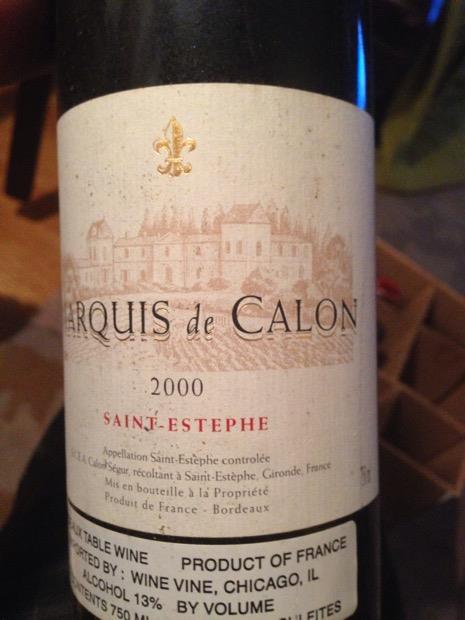 2000 Château Calon-Ségur Marquis de Calon - CellarTracker