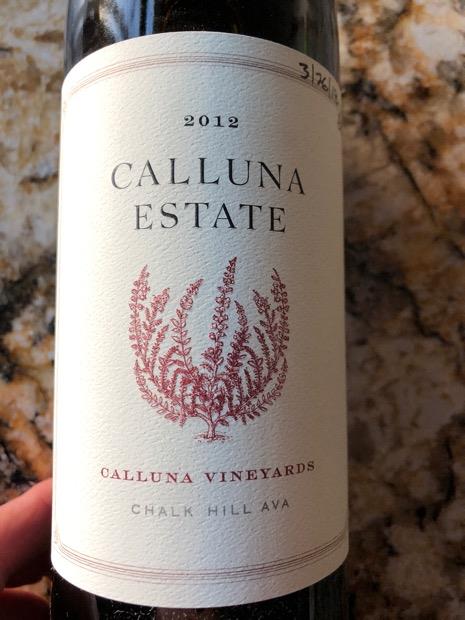 2012 Calluna Vineyards Calluna Estate, USA, California, Sonoma County ...