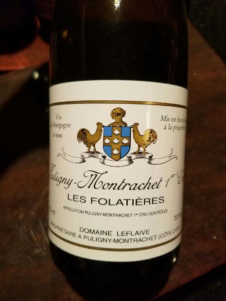 2011 Domaine Leflaive Puligny-Montrachet 1er Cru Les Folatières