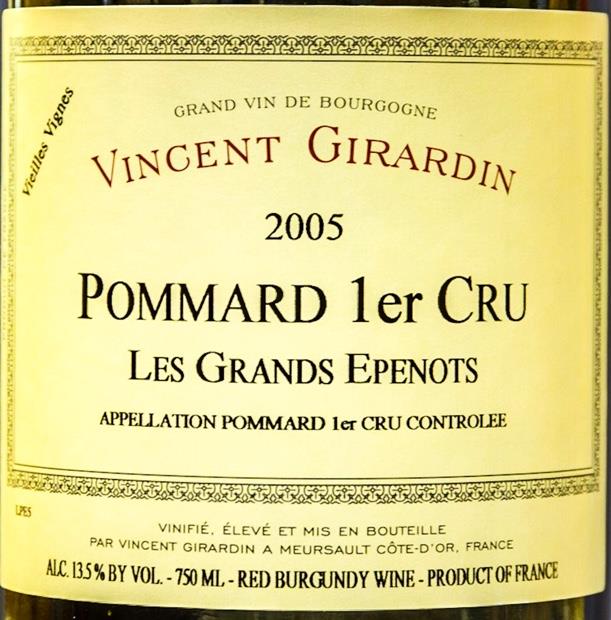 2005 Domaine / Maison Vincent Girardin Pommard 1er Cru Les Grands
