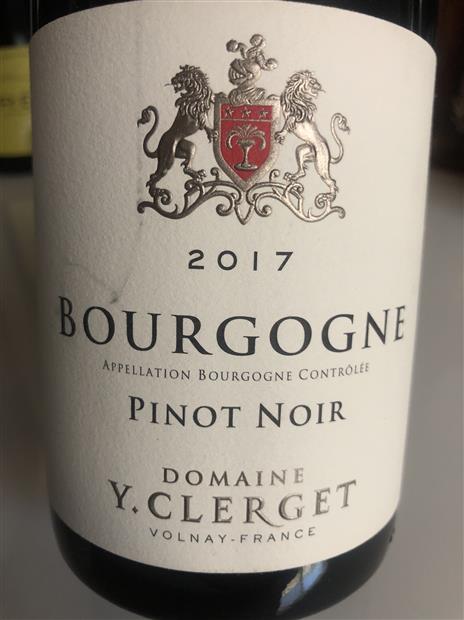 2022 Domaine Y. Clerget Pinot Noir Bourgogne - CellarTracker
