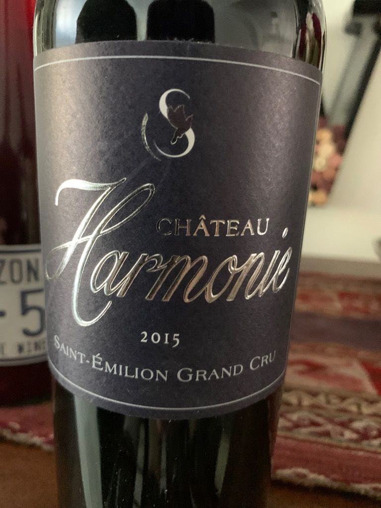 2016 Château Harmonie, France, Bordeaux, Libournais, St. Émilion Grand