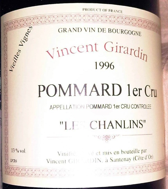1997 Domaine / Maison Vincent Girardin Pommard 1er Cru Les