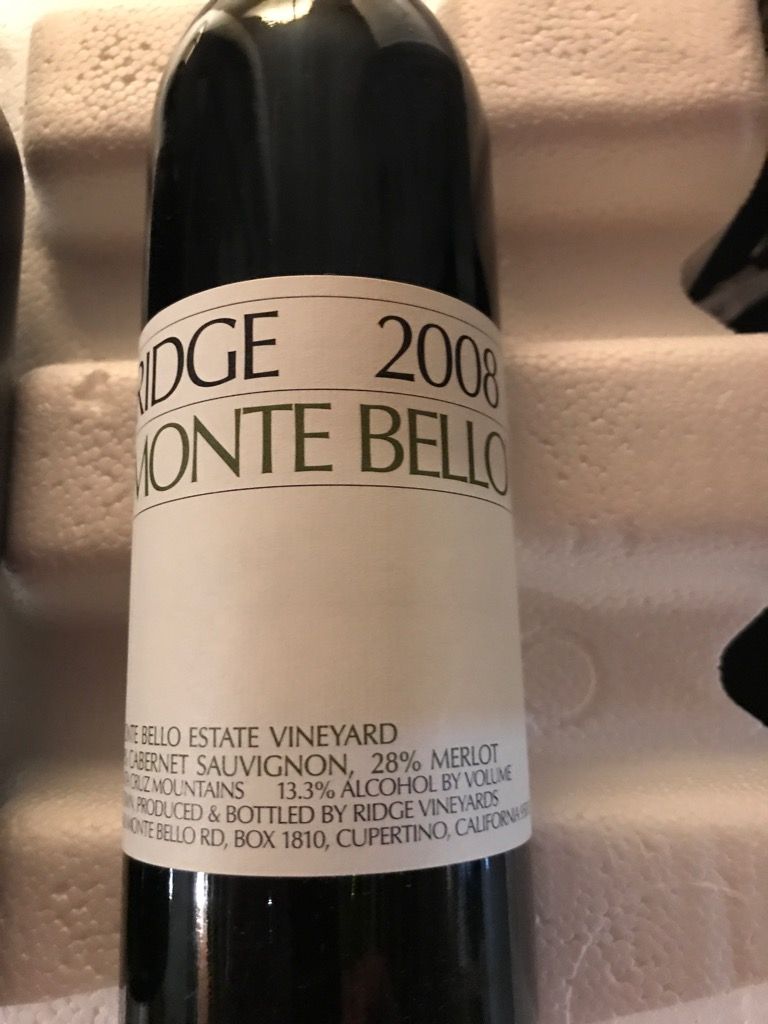 2008 Ridge Monte Bello - CellarTracker
