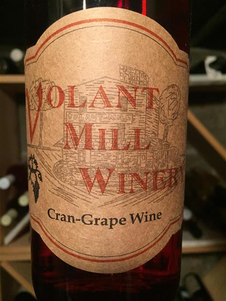 Nv Volant Mill Winery Cranberry Cran Grape Wine Usa Pennsylvania