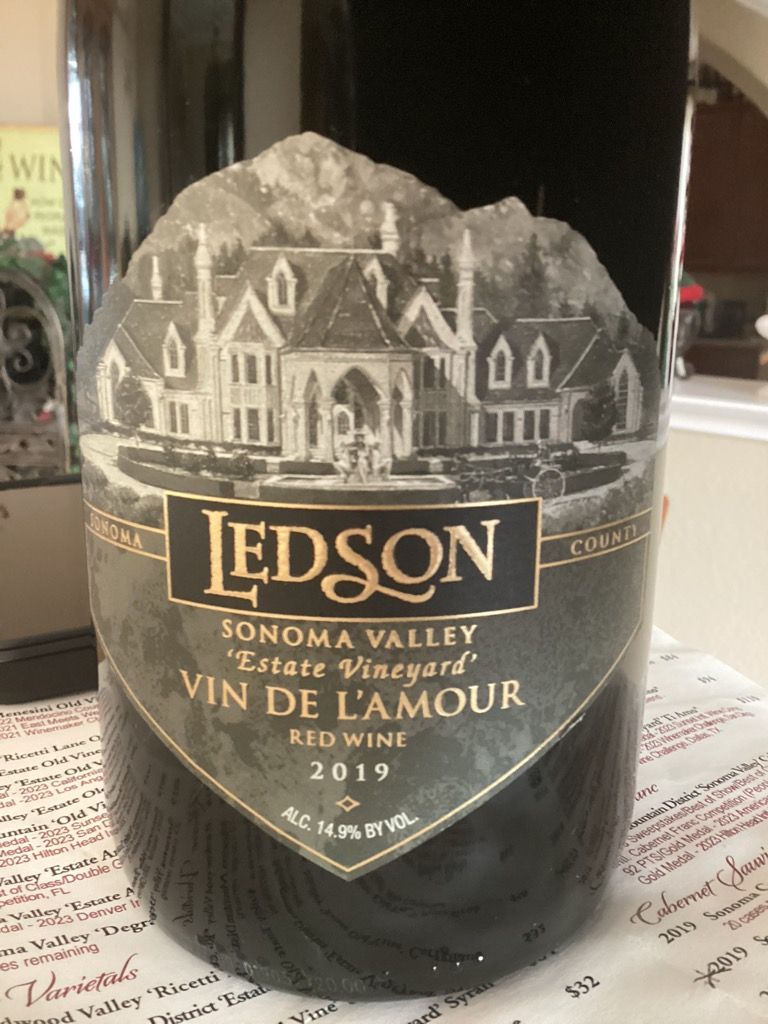 2019 Ledson Vin De L'Amour Estate Vineyard, USA, California, Sonoma County, Sonoma Valley