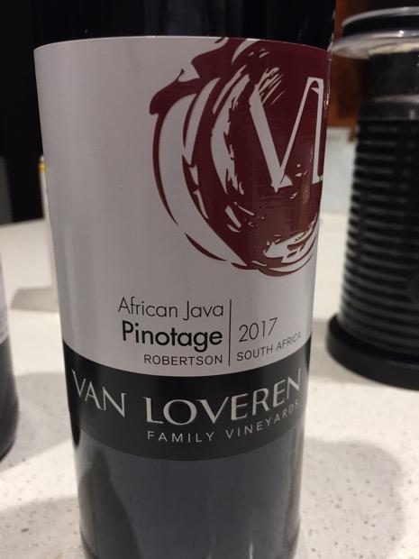 2015 Van Loveren Pinotage African Java, South Africa, Breede River ...