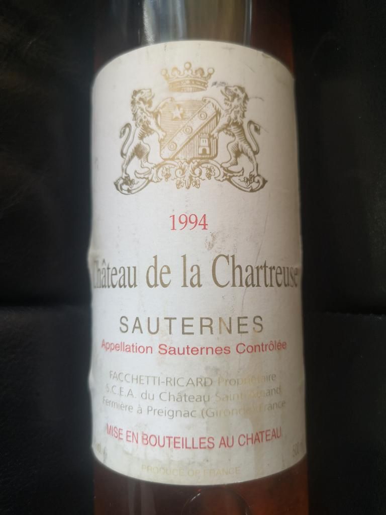 1994 J. Ricard Château de la Chartreuse, France, Bordeaux, Sauternais ...