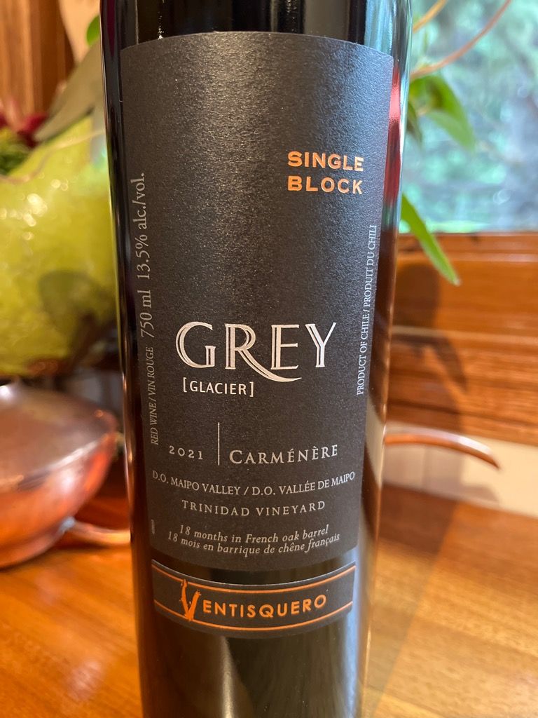 2022 Ventisquero Carménère Single Block Grey [Glacier] Trinidad