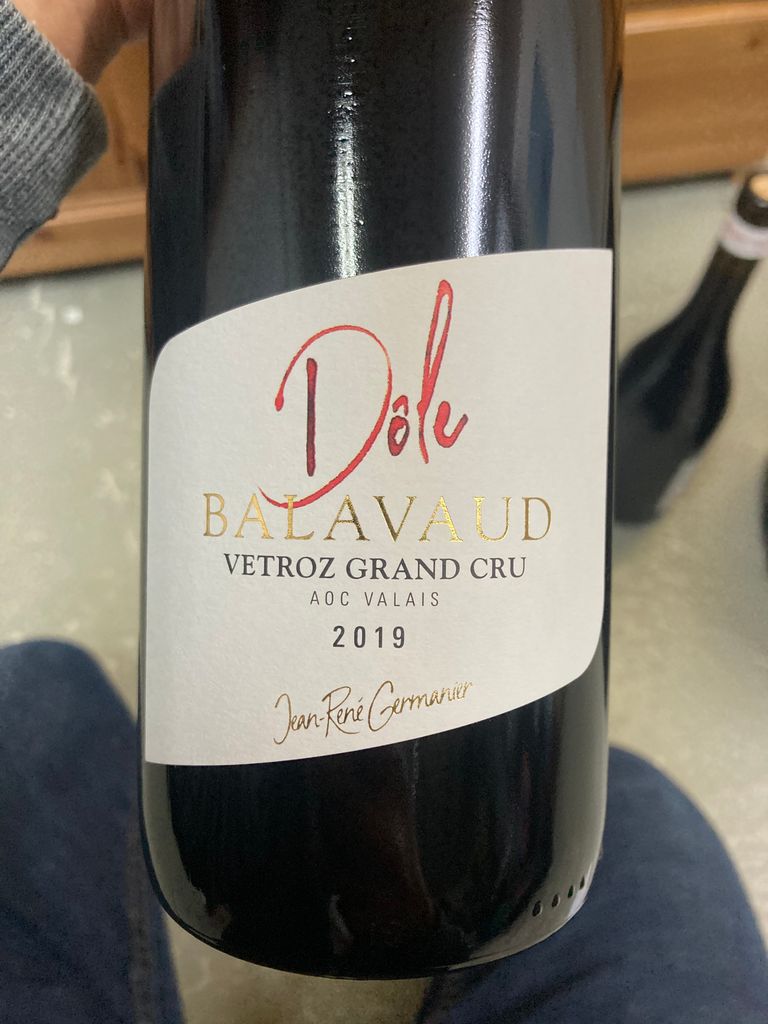 2019 Jean-René Germanier Dôle Grand Cru Balavaud Vétroz, Switzerland ...