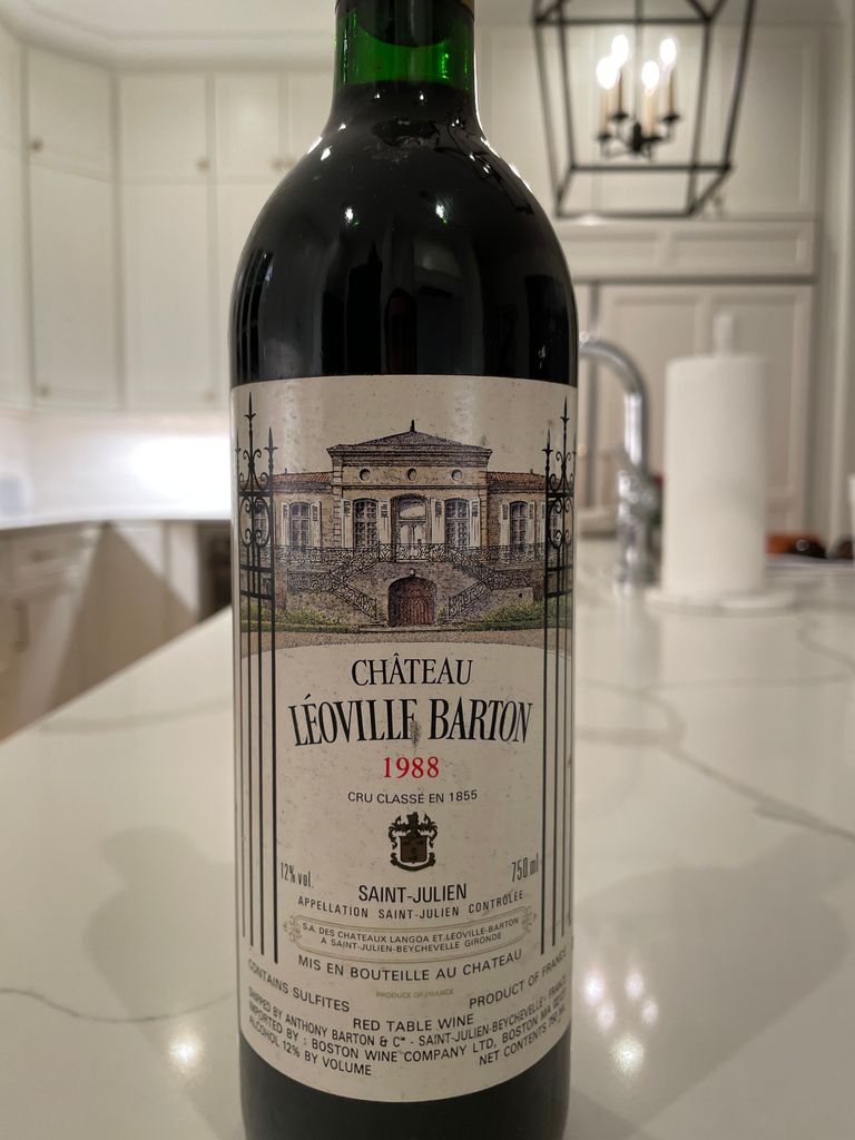 色タイプ赤フルボディ1988ヴィンテージワイン　LEOVILLE BARTON