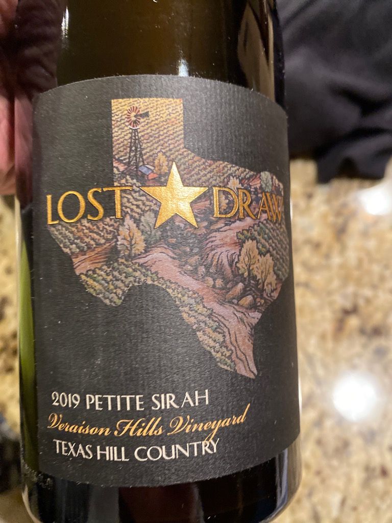 2022 Lost Draw Cellars Petite Sirah Veraison Hills Vineyard, USA, Texas ...