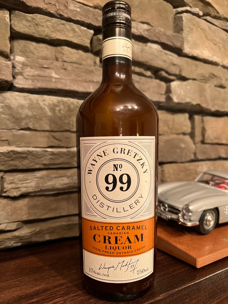 NV Wayne Gretzky Distillery No. 99 Salted Caramel Cream Liquor Red Cask ...