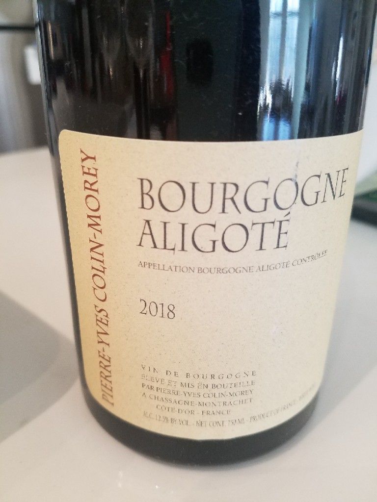 2018 Pierre-Yves Colin-Morey Bourgogne-Aligoté, France, Burgundy ...