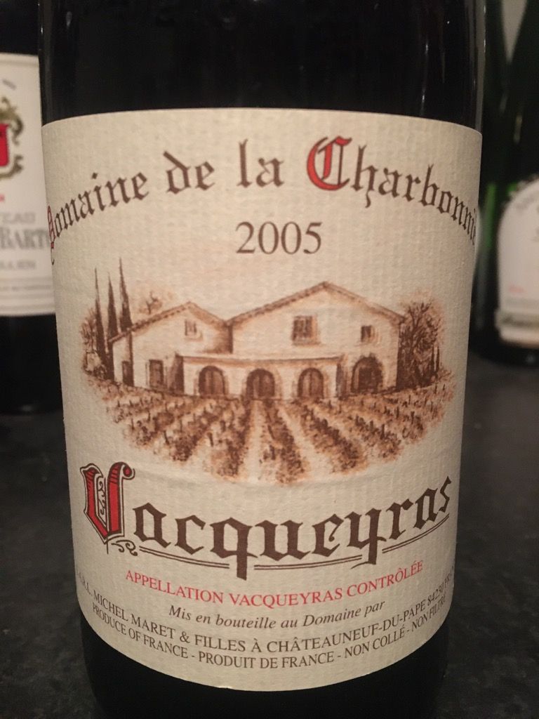 2005 Domaine de la Charbonnière Vacqueyras, France, Rhône, Southern