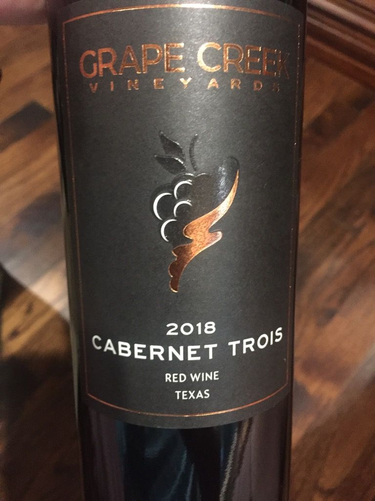 2018 Grape Creek Vineyards Cabernet Trois, USA, Texas - CellarTracker