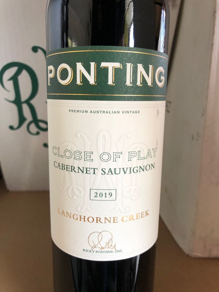 19 Ponting Cabernet Sauvignon Close Of Play Australia South Australia Fleurieu Langhorne Creek Cellartracker