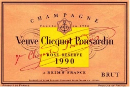 1990 Veuve Clicquot Champagne Brut Rosé Vintage, France, Champagne ...