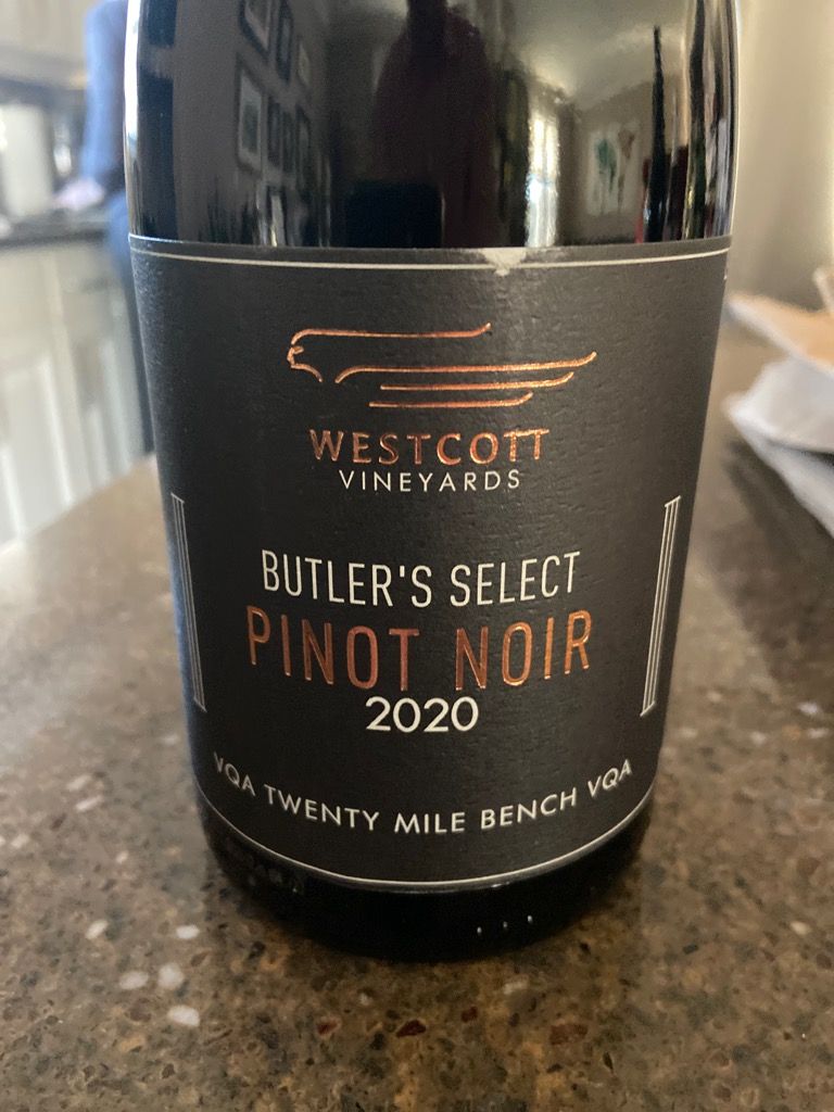 2022 Westcott Pinot Noir Butlers' Grant Old Vines, Canada, Ontario