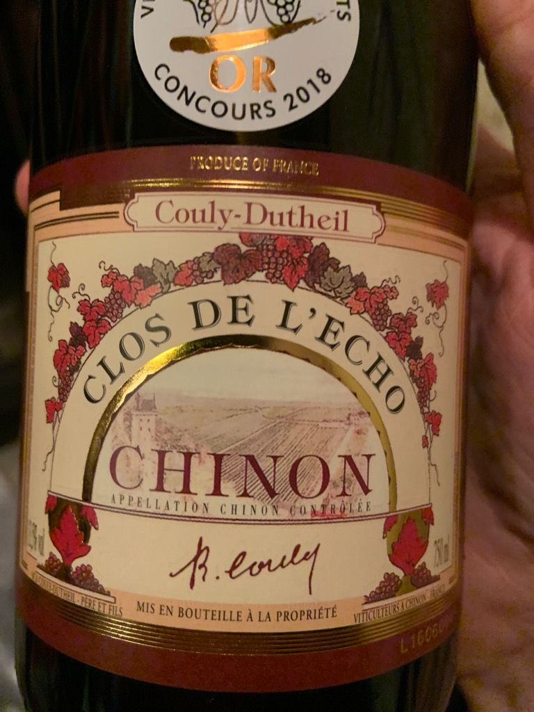 2016 CoulyDutheil Chinon Clos de l'Echo, France, Loire Valley, Touraine, Chinon CellarTracker