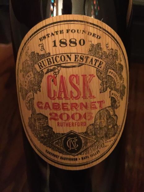 2006 Rubicon Estate Cabernet Sauvignon Cask - CellarTracker