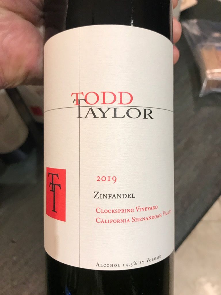 2019 Todd Taylor Zinfandel Clockspring Vineyard, USA, California
