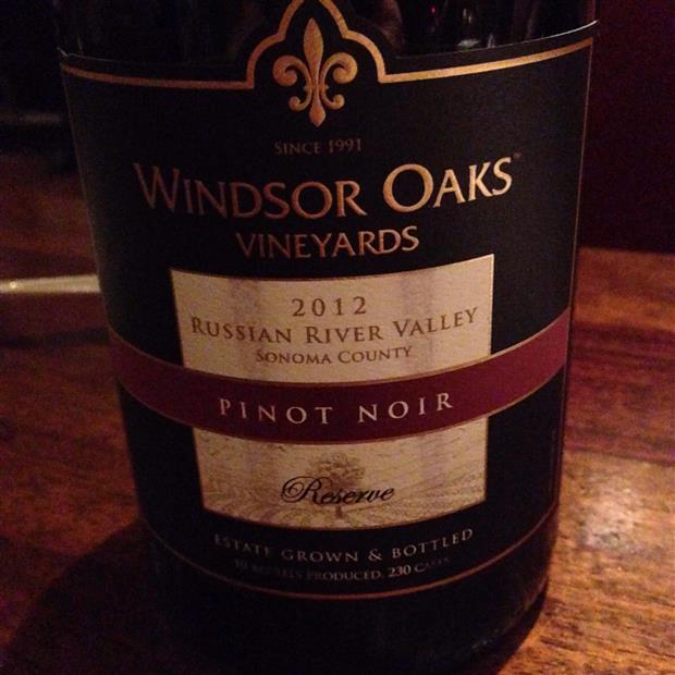 2011 Windsor Oaks Pinot Noir Reserve, USA, California, Sonoma County