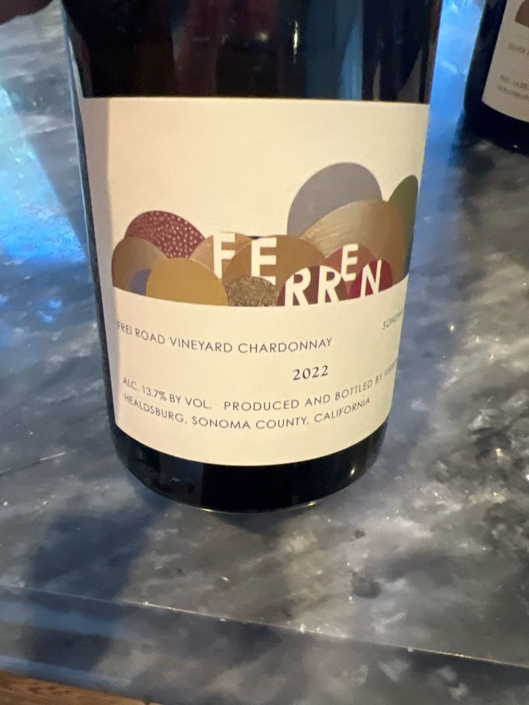 2022 Ferren Wines Chardonnay Frei Road Vineyard, USA, California ...