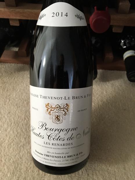 2014 Domaine Thevenot Le Brun & Fils Bourgogne Hautes-Côtes de Nuits ...