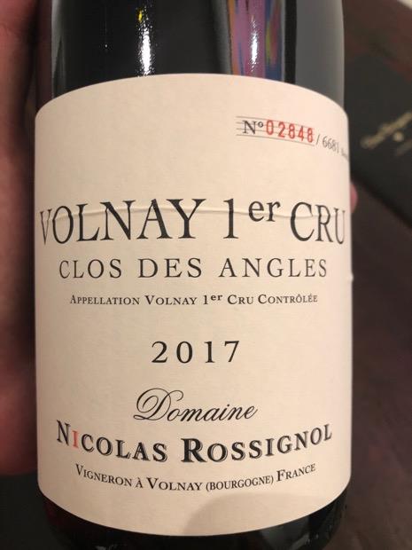 2019 Nicolas Rossignol Volnay 1er Cru Clos des Angles