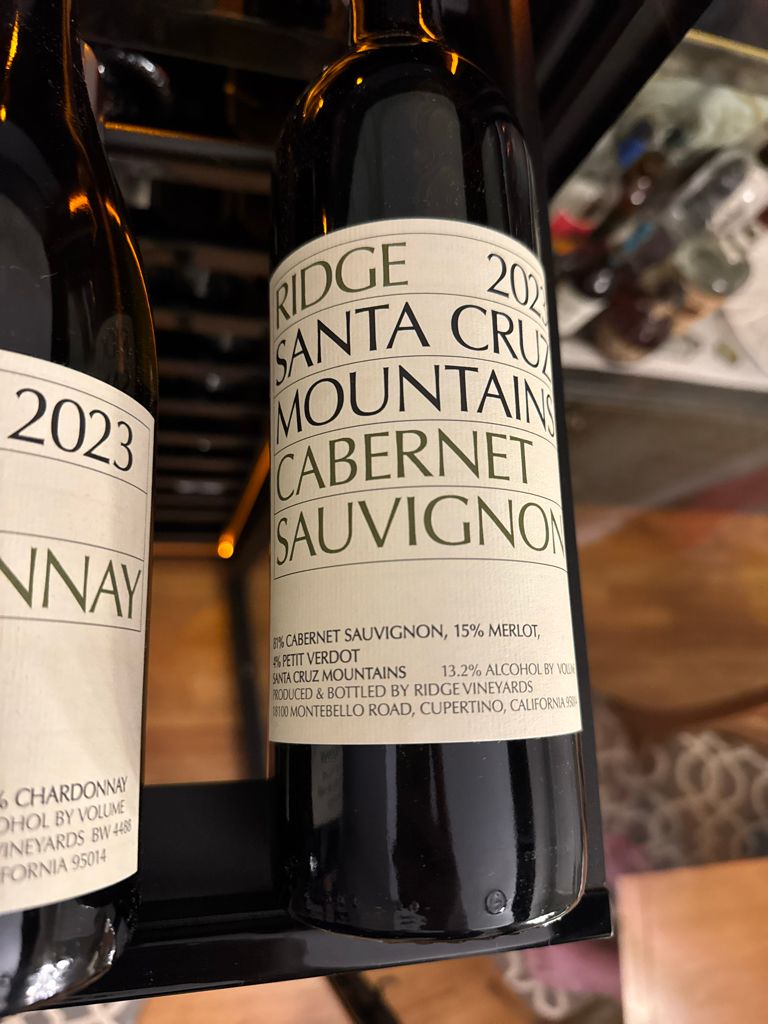 2023 Ridge Cabernet Sauvignon Santa Cruz Mountains - CellarTracker