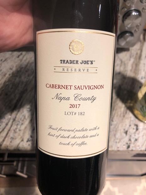 2017 Trader Joe's Cabernet Sauvignon Reserve Mendocino County, USA ...