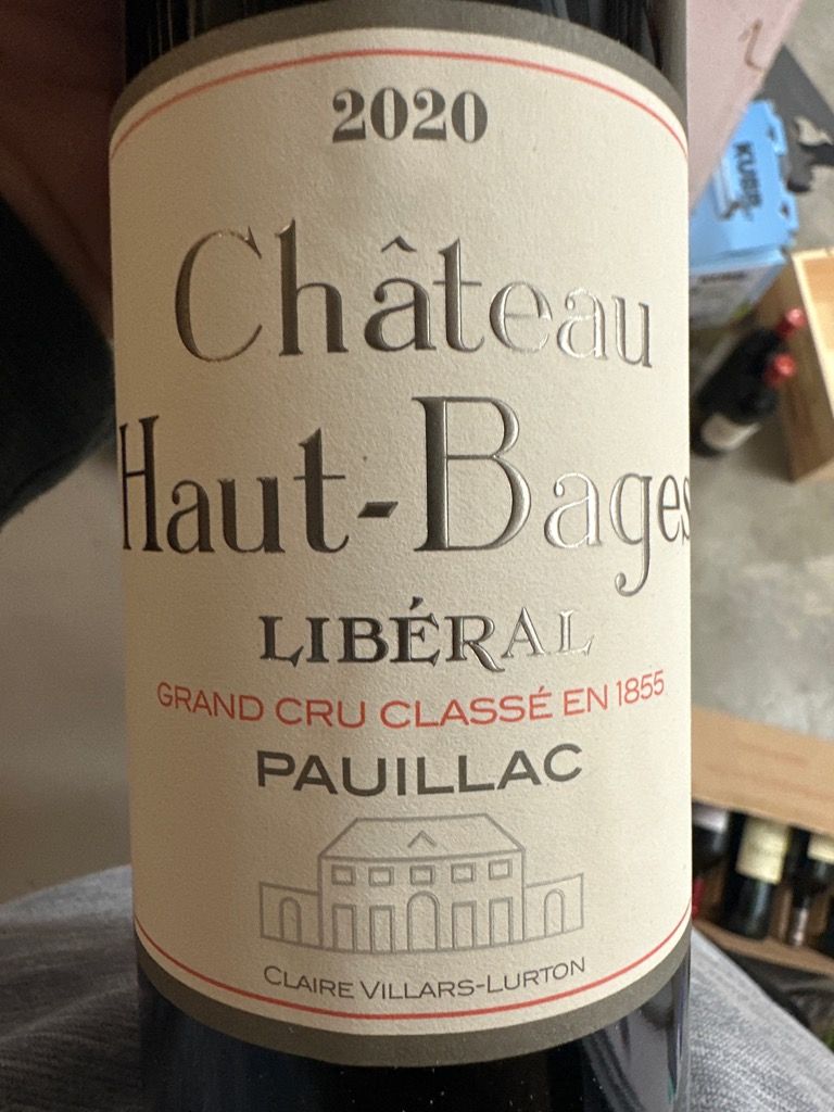 1986年、Château Haut-Bages Libéral シャトー・オー・バージュ