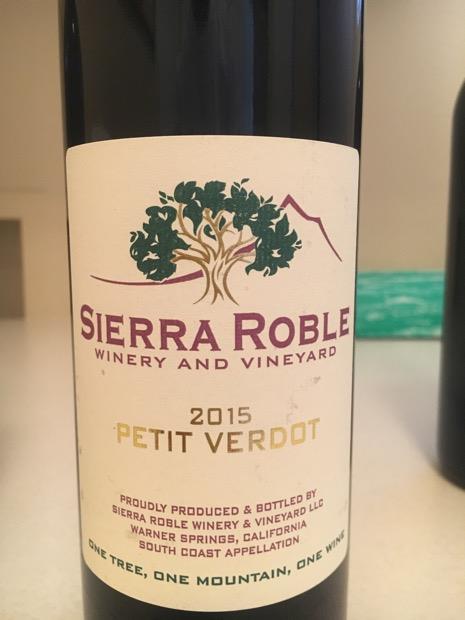 2015 Sierra Roble Winery and Vineyard Petit Verdot, USA, California ...