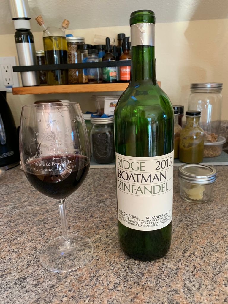 2015 Ridge Zinfandel Boatman, USA, California, Sonoma County, Sonoma