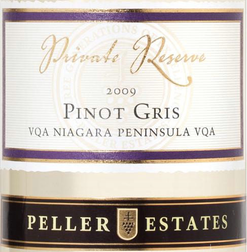 2009 Peller Estates Pinot Gris Private Reserve, Canada, Ontario ...