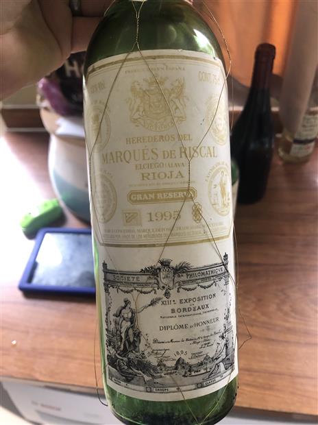 1995 Marqués de Riscal Rioja Gran Reserva - CellarTracker 1995 Marqués de Riscal Rioja Gran Reserva - CellarTracker