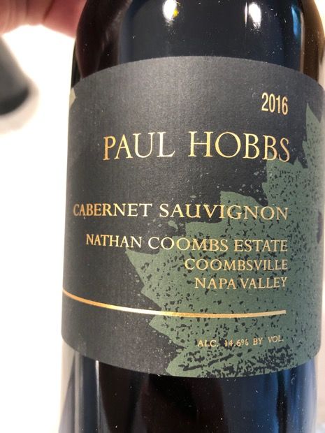 2017 Paul Hobbs Cabernet Sauvignon Nathan Coombs Estate Coombsville Usa California Napa 5144