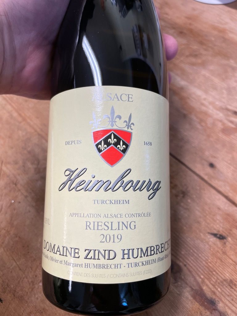 2019 Zind-Humbrecht Riesling Heimbourg, France, Alsace - CellarTracker