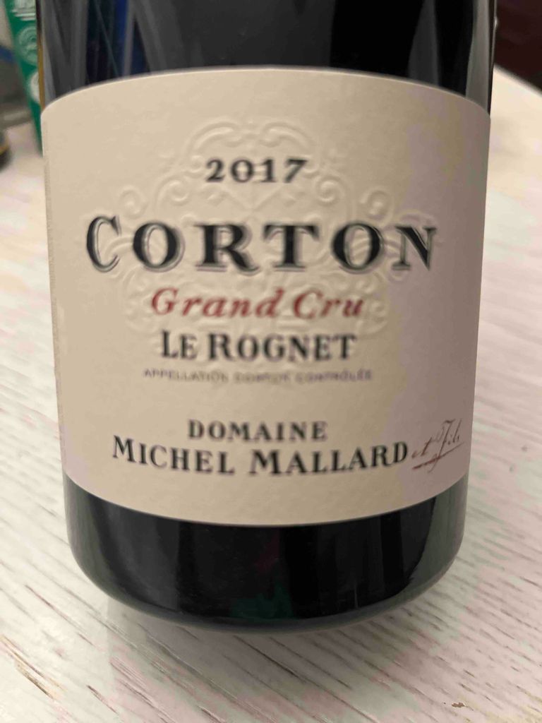 2017 Domaine Michel Mallard & Fils Corton-Rognet - CellarTracker