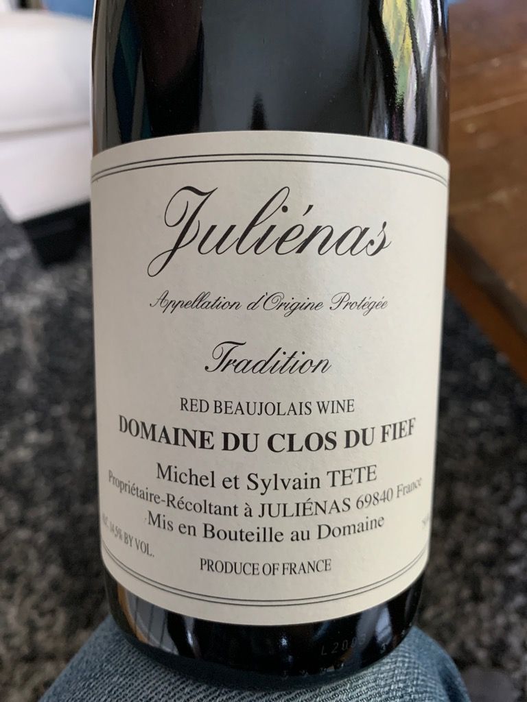 2018 Michel Tête Juliénas Domaine du Clos du Fief Tradition, France