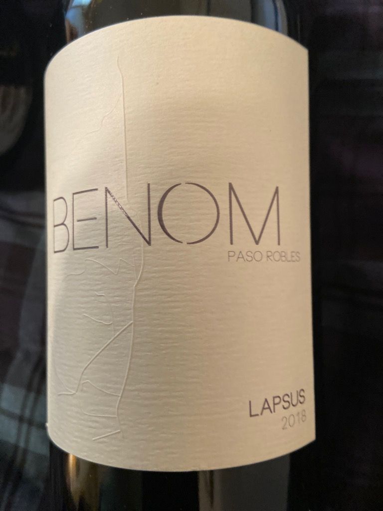 2018 Benom Wines Les Deux Frères, USA, California, Central Coast, Paso ...