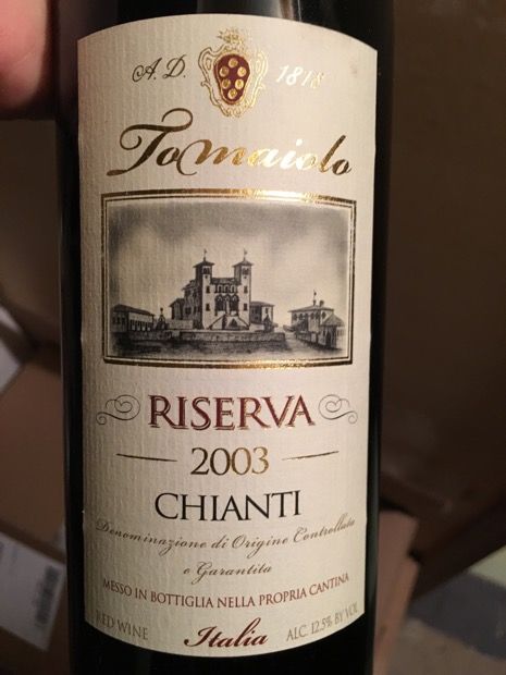 2003 Tomaiolo Chianti Riserva - CellarTracker