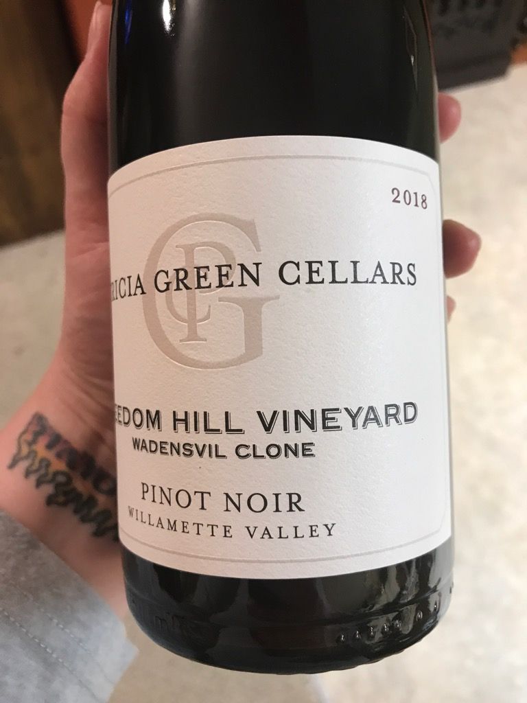 2018 Patricia Green Cellars Pinot Noir Wadensvil Clone Freedom Hill