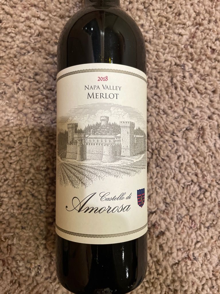 2018 Castello di Amorosa Merlot Napa Valley - CellarTracker
