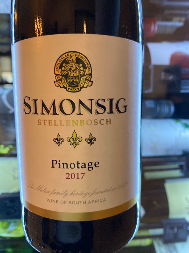 2017 Simonsig Pinotage, South Africa, Coastal Region, Stellenbosch ...