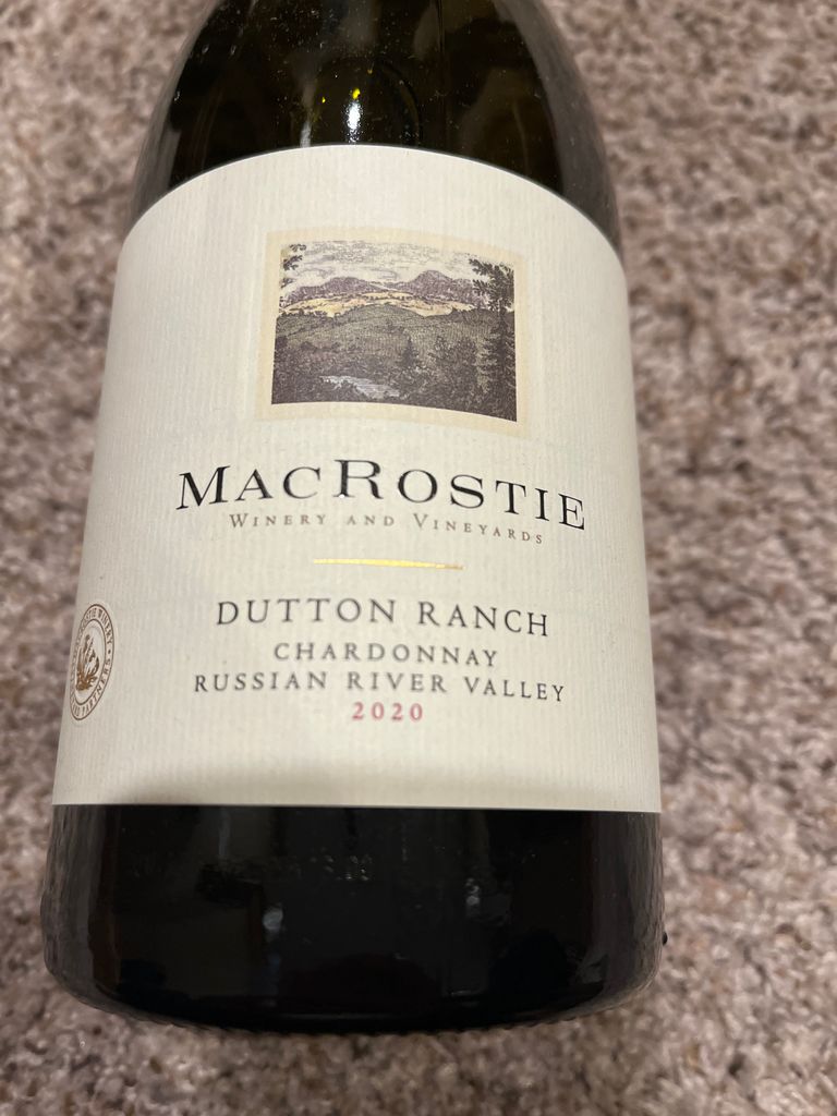 2020 MacRostie Chardonnay Dutton Ranch, USA, California, Sonoma County ...